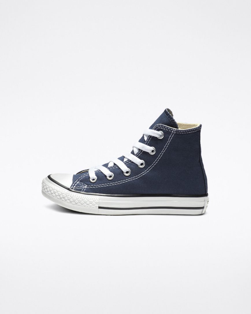 Zapatillas Altas Converse Chuck Taylor All Star Classic Niño Azul Marino | PE L7P4E0